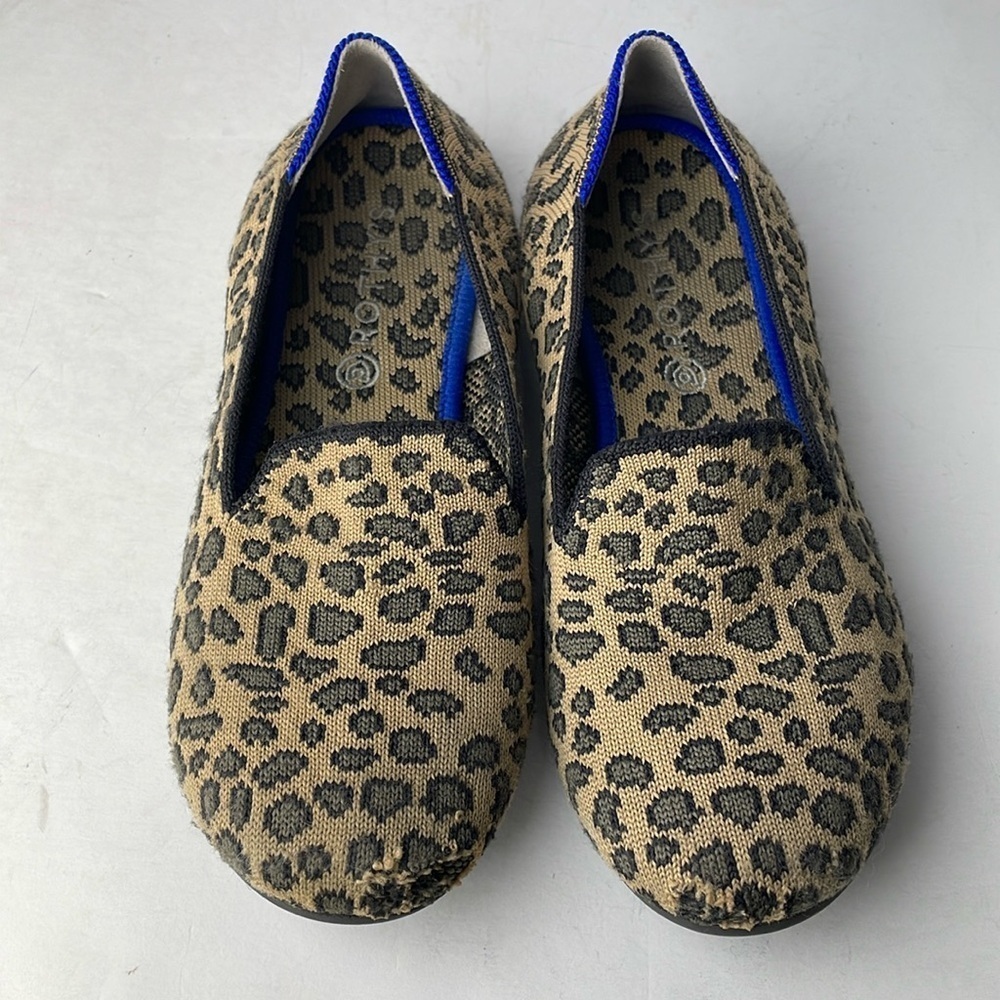 Rothy’s The Kids Leopard Brown Flats